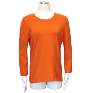 Slightly boxy tangerine orange sweater from 2008 Resort Collection